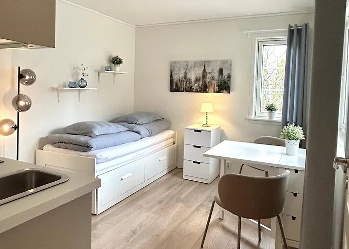 Fin, Nyoppusset Studioleilighet Med Gratis Parkering Og El-Lading