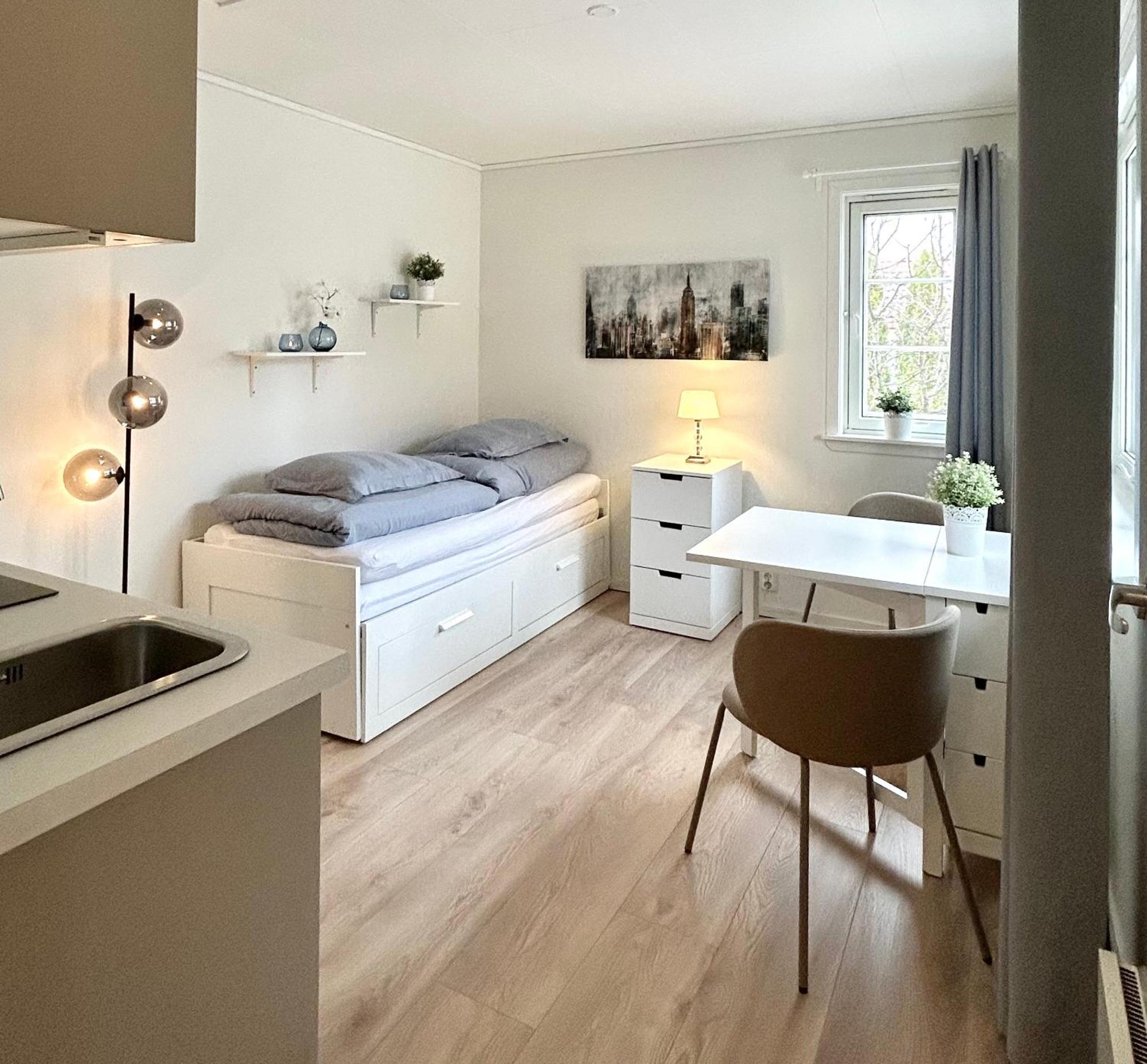 Fin, Nyoppusset Studioleilighet Med Gratis Parkering Og El-lading Trondheim